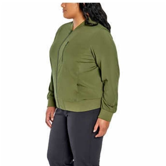 Banana Republic Women’s Full Zip Bomber Jacket in Olive Night Green, Size XXL - Picture 2 of 7